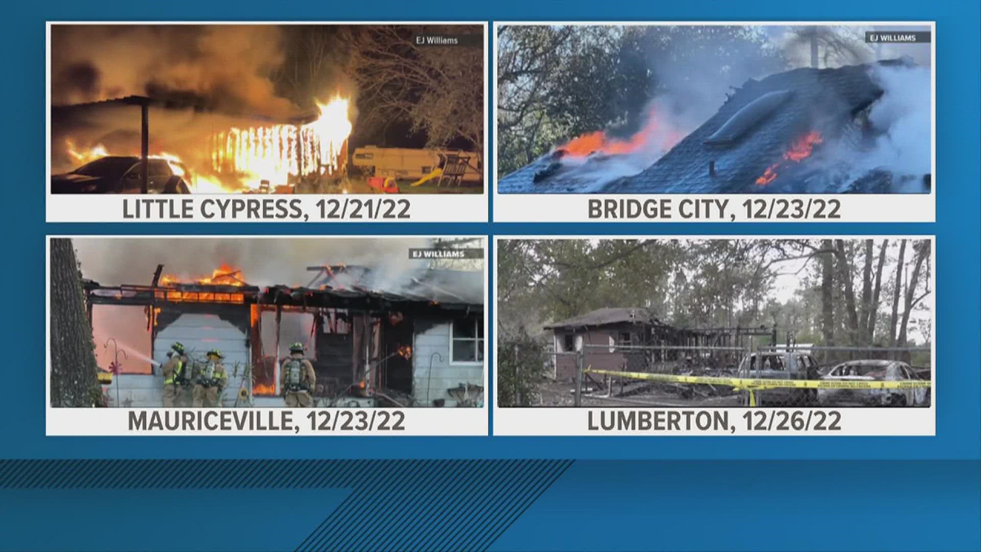 In December 2022  alone, there have been at least four house fires in Southeast Texas.