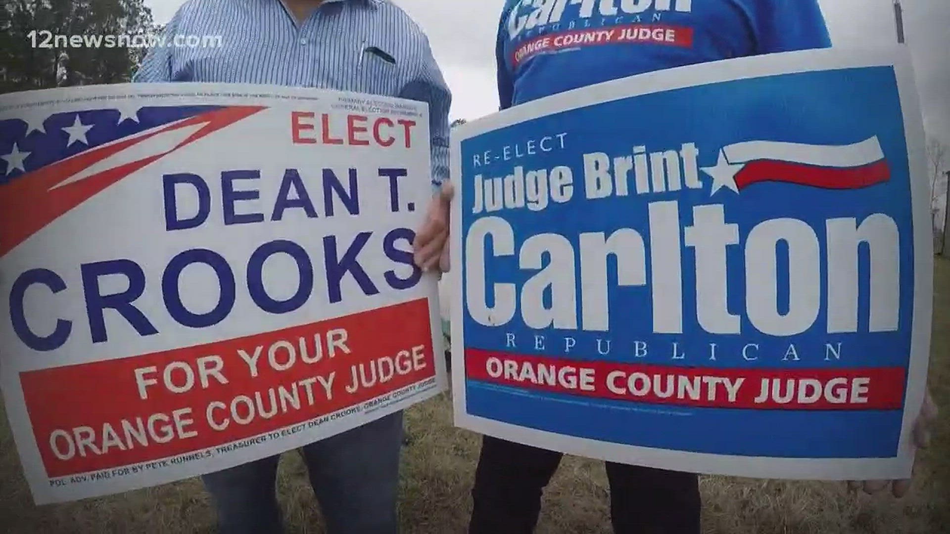 Two Republican candidates will face off to be Orange County Judge, and the only Democrat in the race has been taken off the November ballot.
