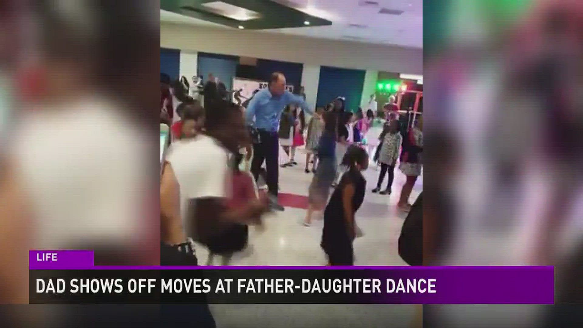 Dad shows off moves at father-daughter dance