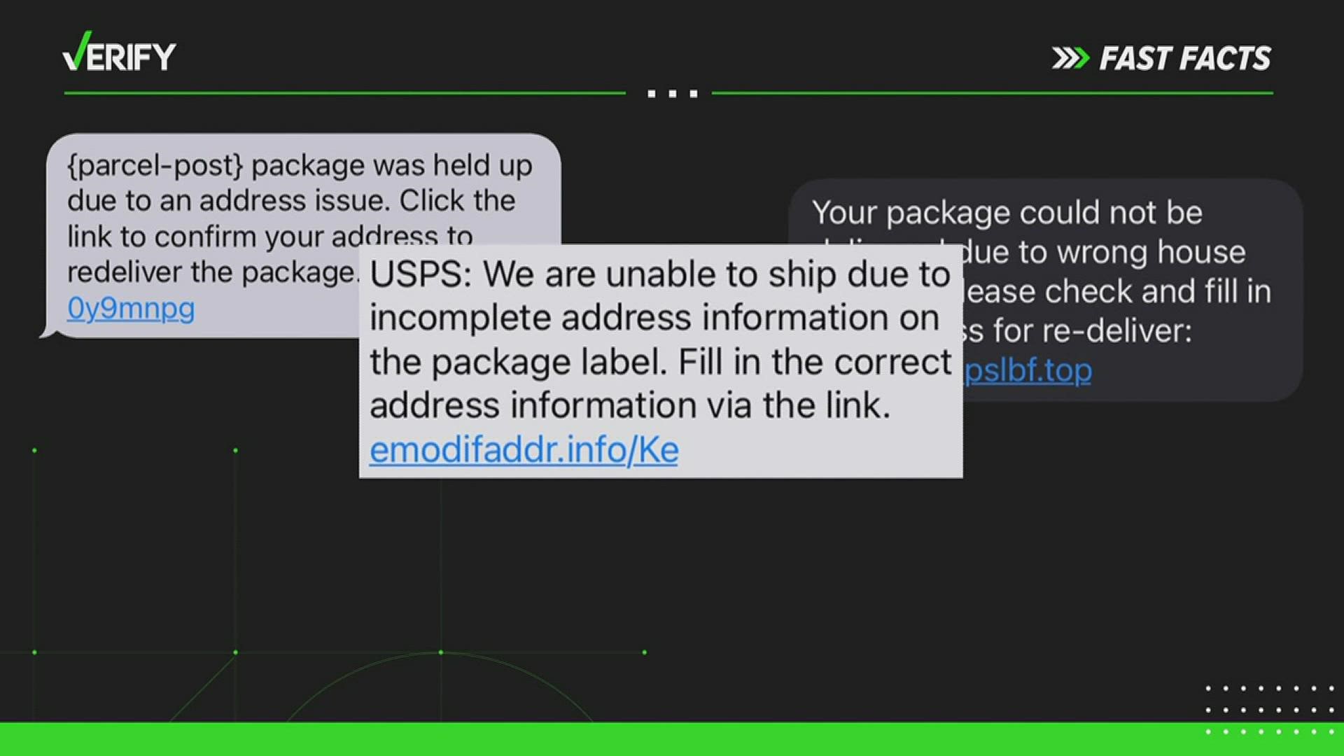 VERIFY Yes scam text messages impersonating the United States Postal Service are circulating