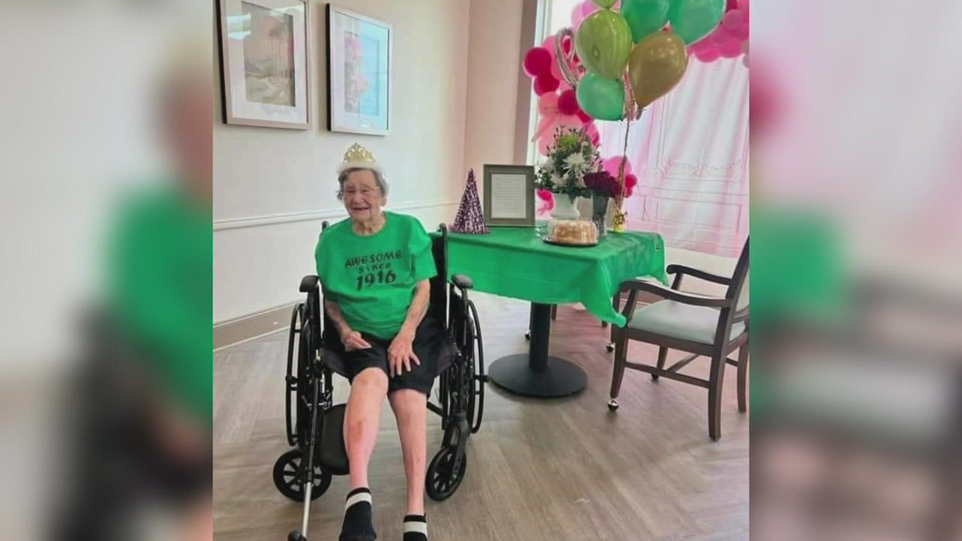 Woman celebrates 106th birthday at Texas nursing facility