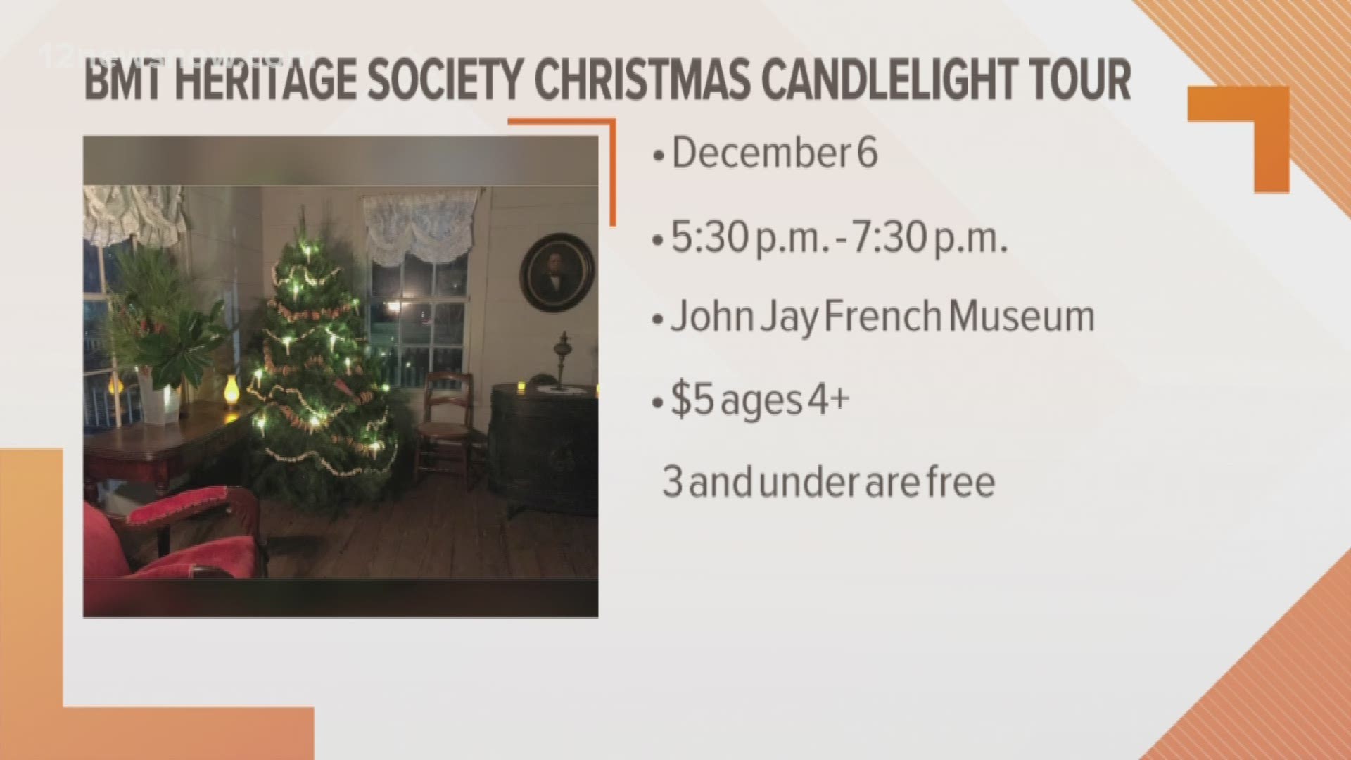 The Beaumont Heritage Society is hosting a Christmas candlelight tour!
