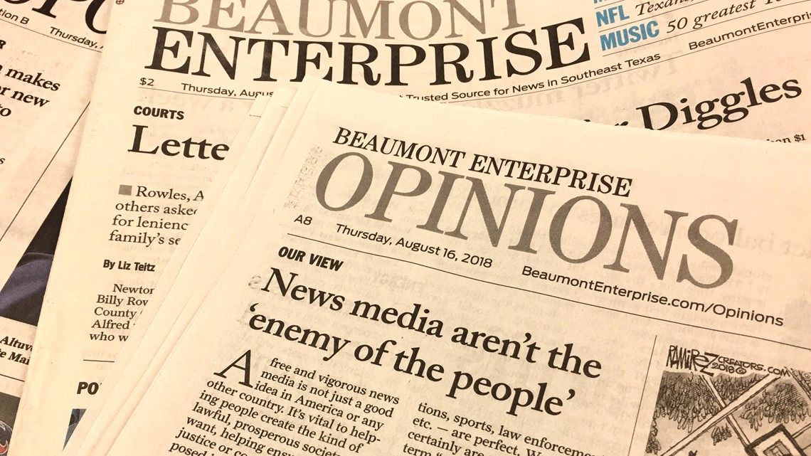 Beaumont Enterprise joins newspapers across country to say We re