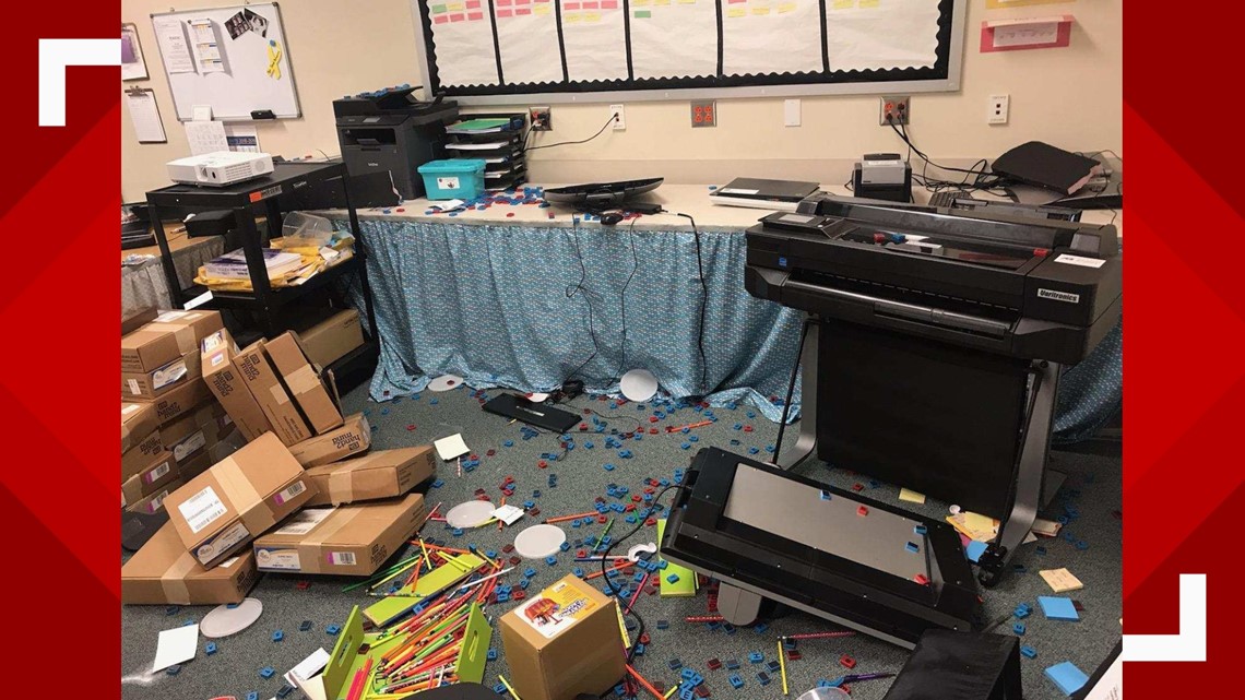 PHOTOS Beaumont ISD releases images of classroom vandalism at Pietzsch
