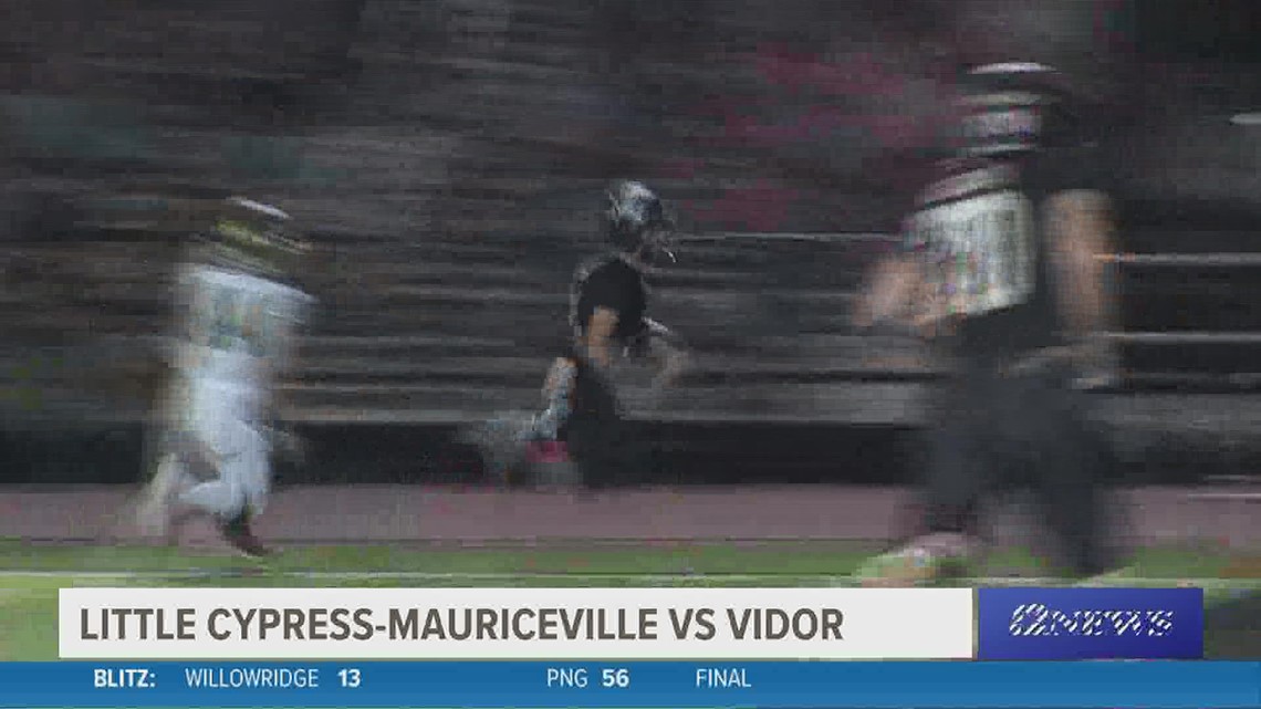Vidor High School takes the  win from Little Cypress-Mauriceville 36 - 29