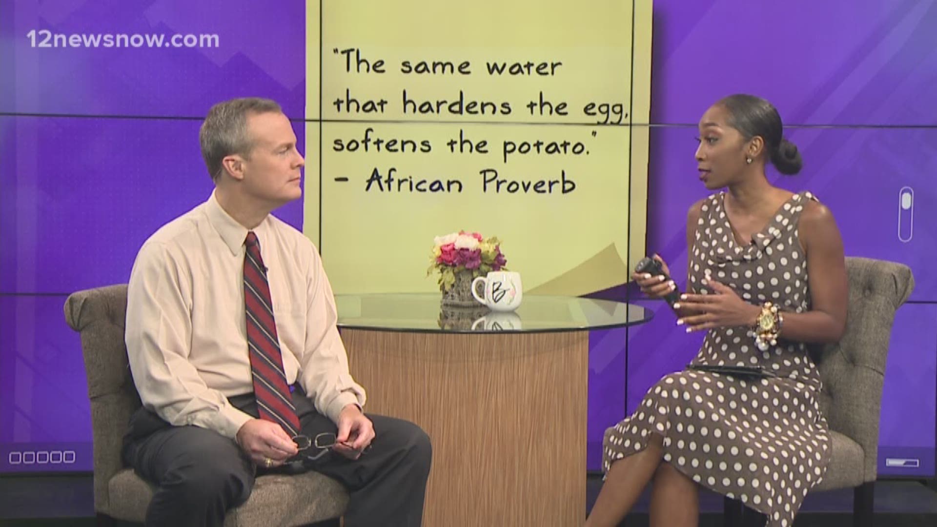 The same water that hardens the egg, softens in potato.- African Proverb