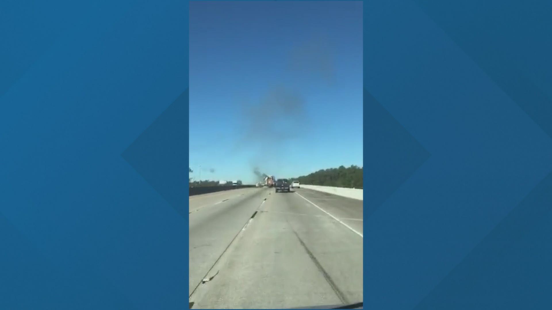 A trucker driver has been killed in a fiery wreck along Interstate 10 in Orange County Wednesday morning.