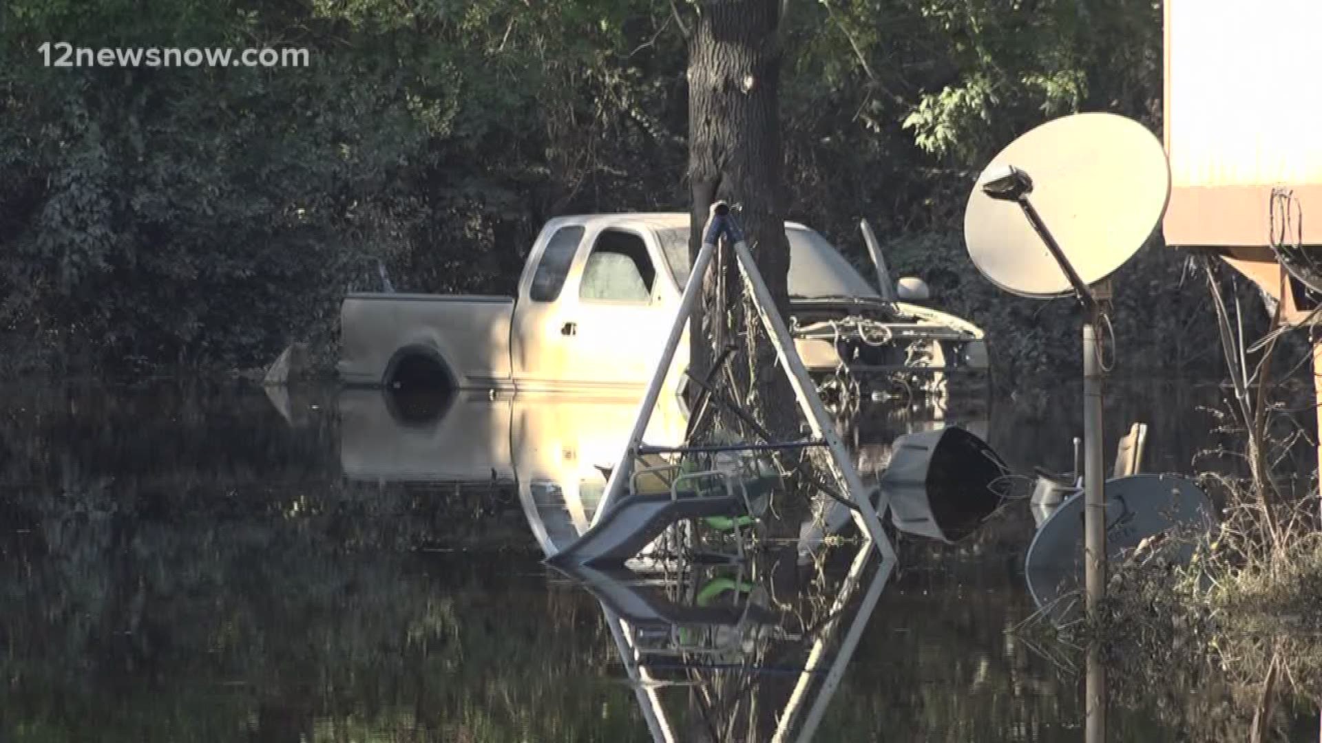 Some families are feeling frustrated as they continue to wait for the last of Imelda's floodwaters to recede.