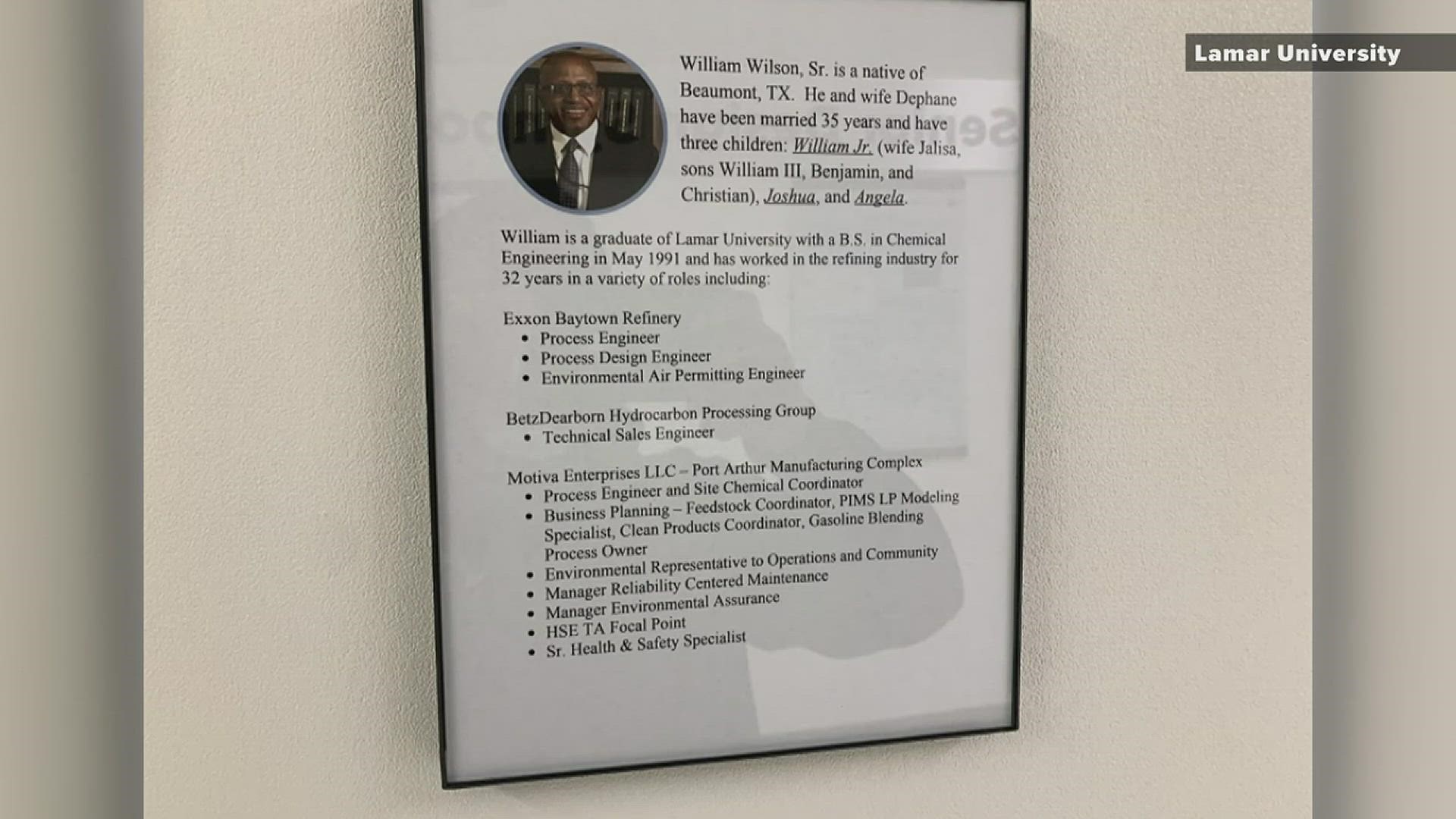 The National Society of Black Engineers put on a display. Students said it serves as an inspiration and a reminder of those that came before them.