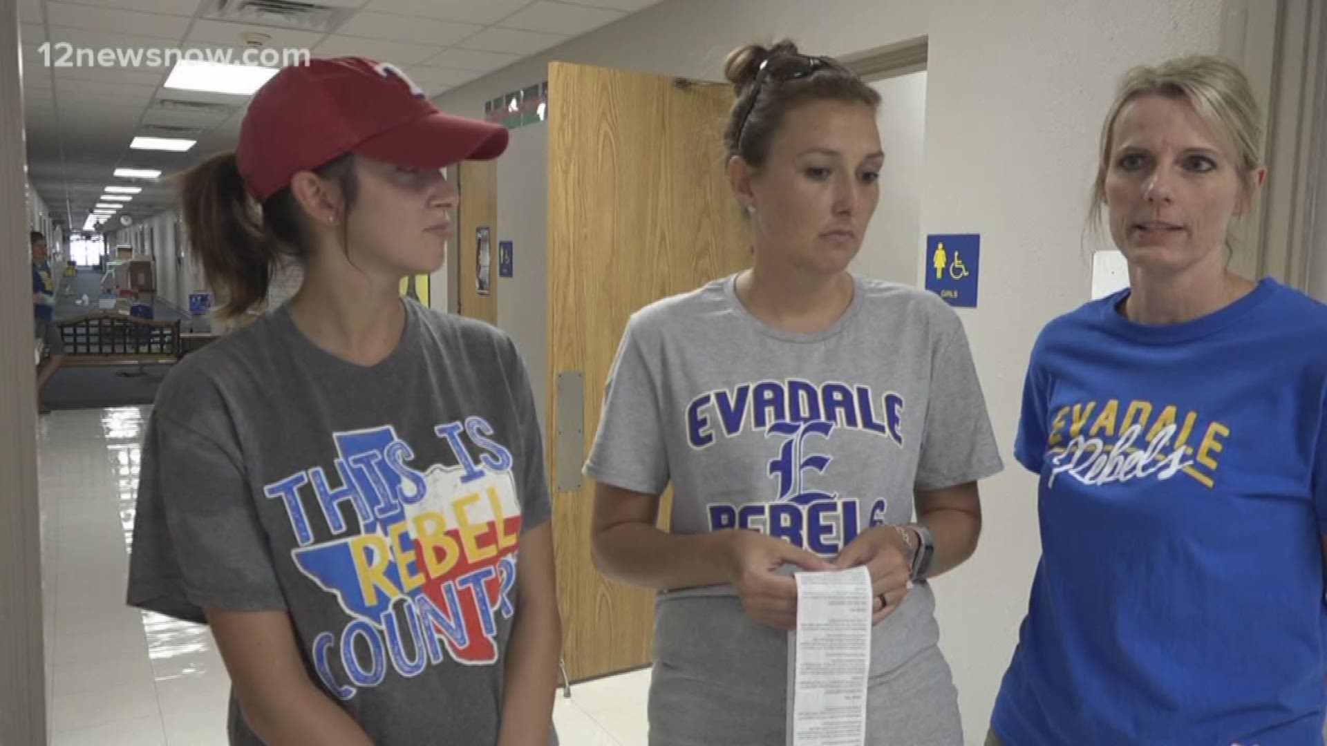 The Evadale community cleaned and prayed over their campus before the 2019-2020 school year begins