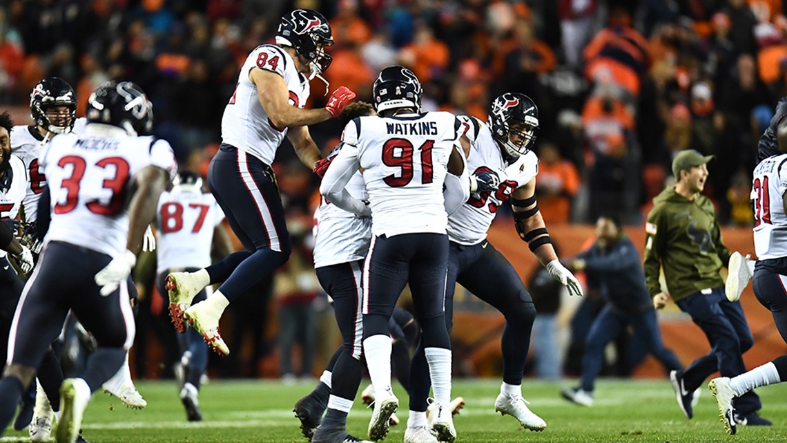 Thomas, Texans escape Denver with 19-17 win