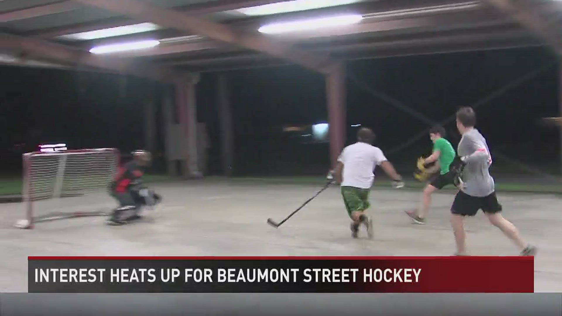 Warm winter weather doesn t stop the Beaumont street hockey league