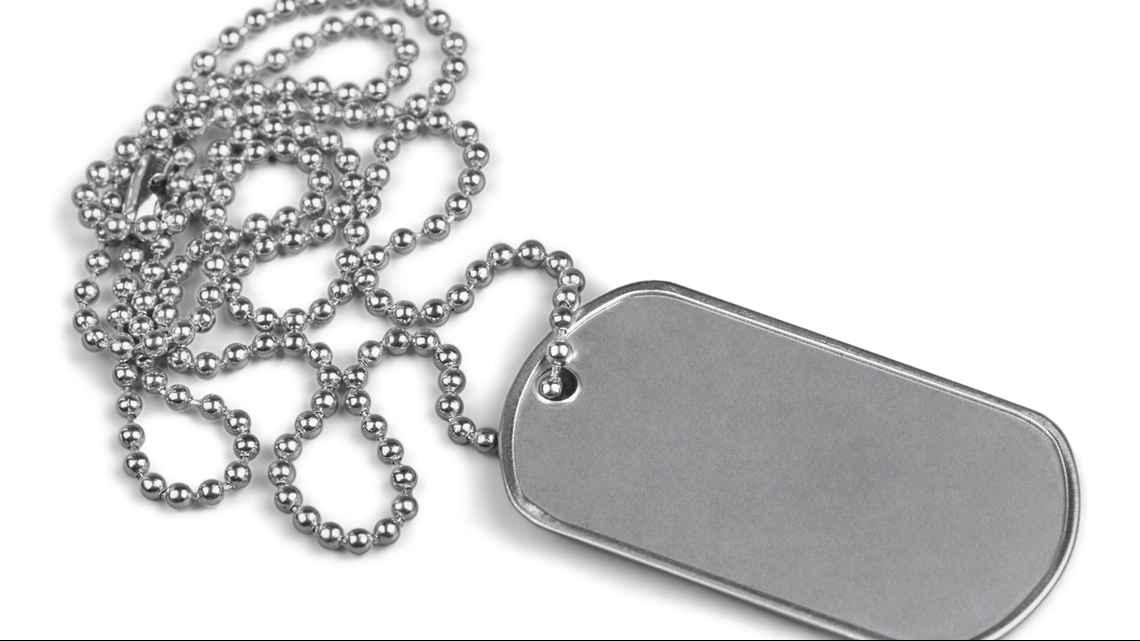 Department of the Army Dog Tag Engraved Pendant - Gold