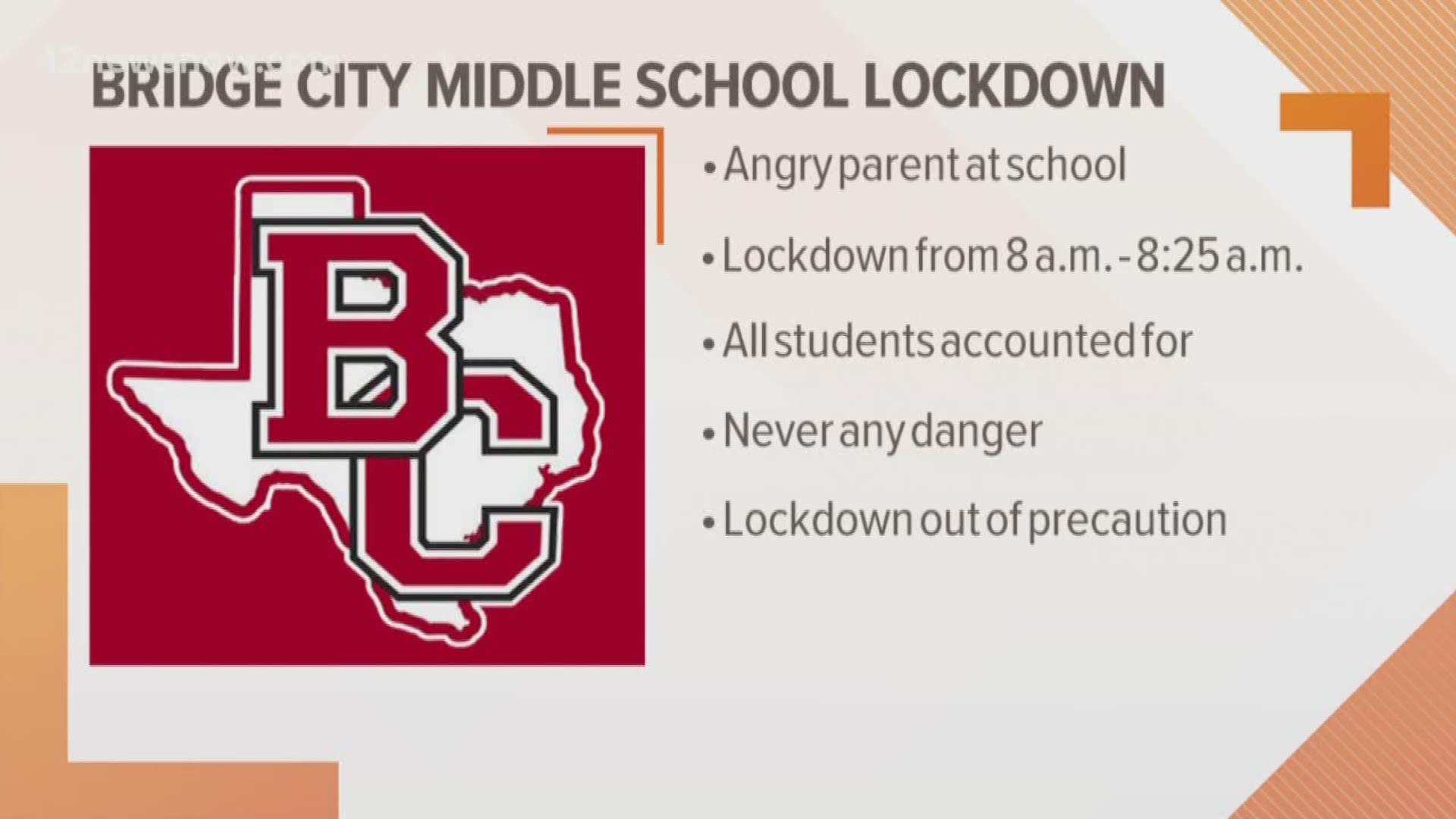 The lockdown lasted less than 30 minutes.