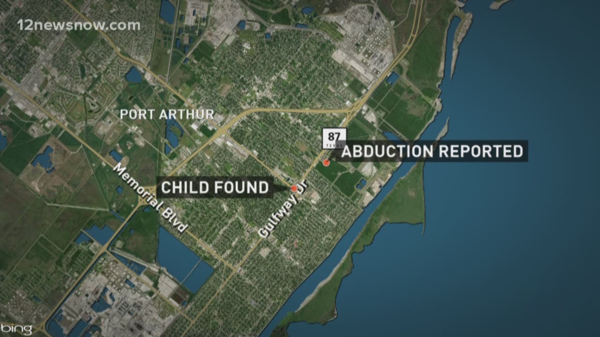 A child was abducted in Port Arthur. She was able to identify potential suspects.