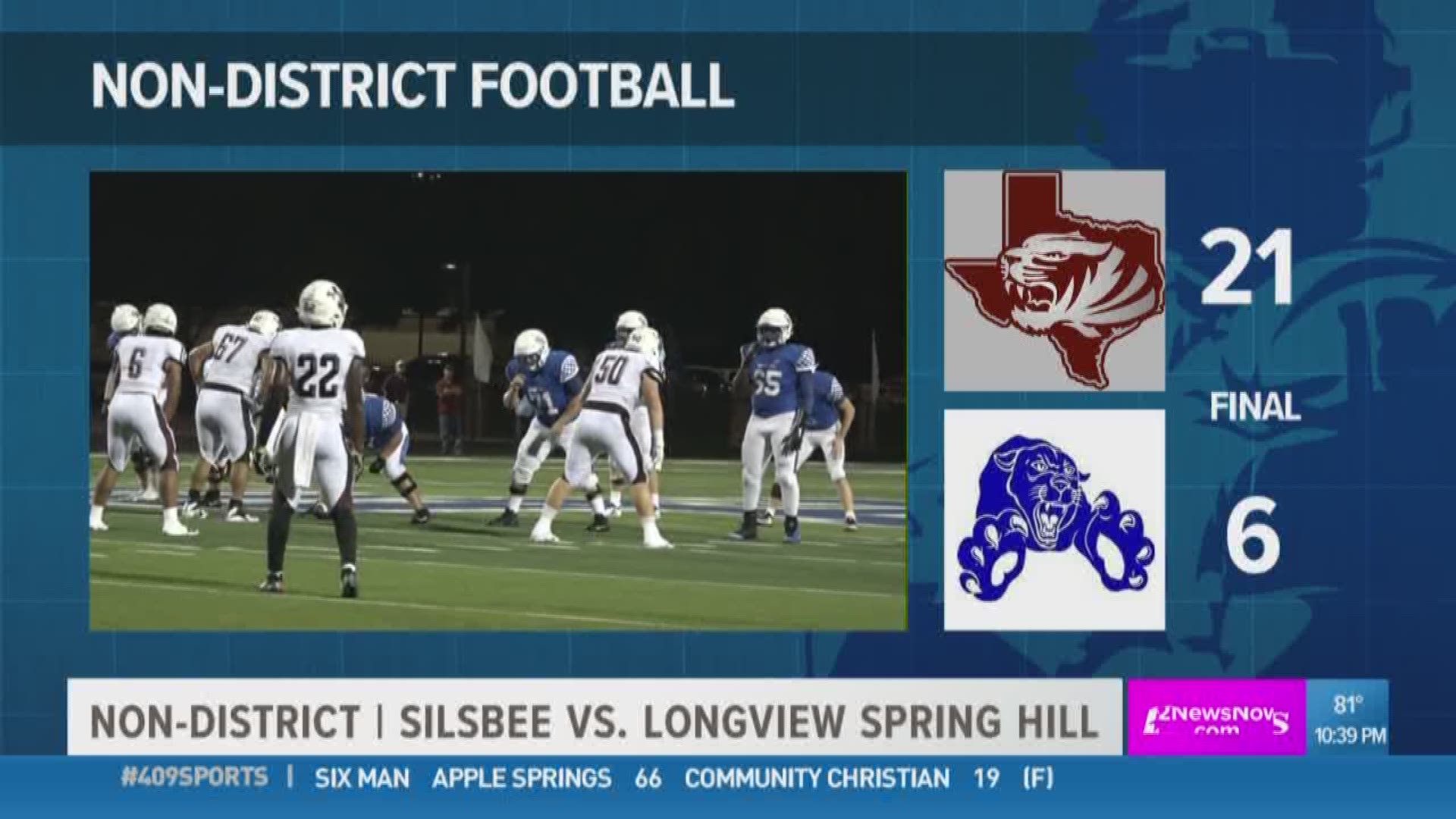 WEEK 6: Silsbee High School scores a win over Spring Hill 21 -6
