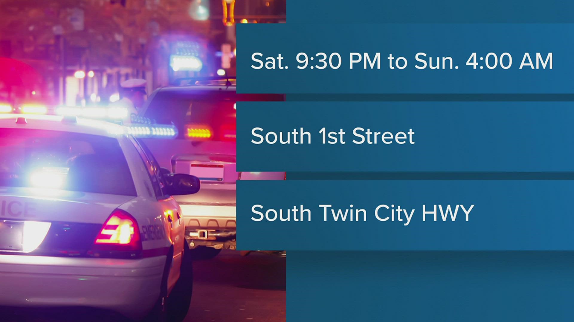 The incidents took place between South 1st Street and South Twin City.