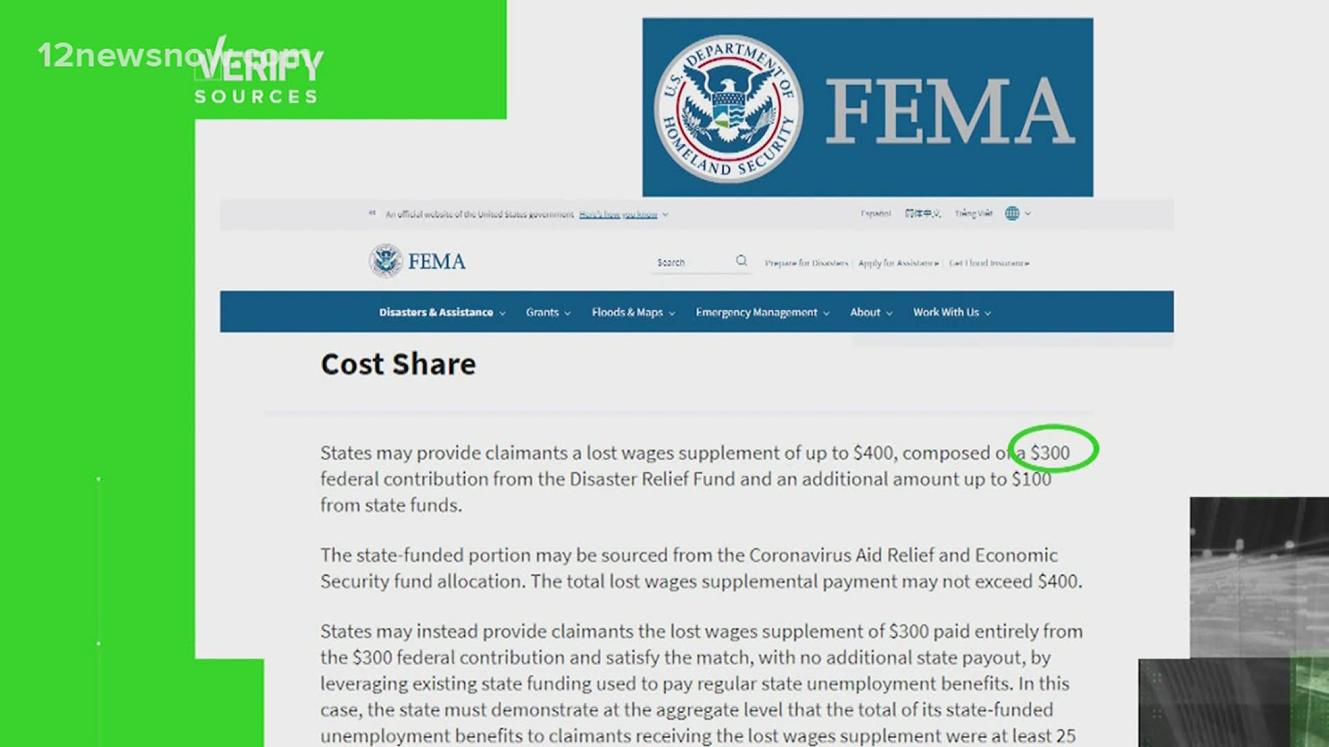 FEMA is not paying hazard pay to individuals who worked during the COVID-19 pandemic