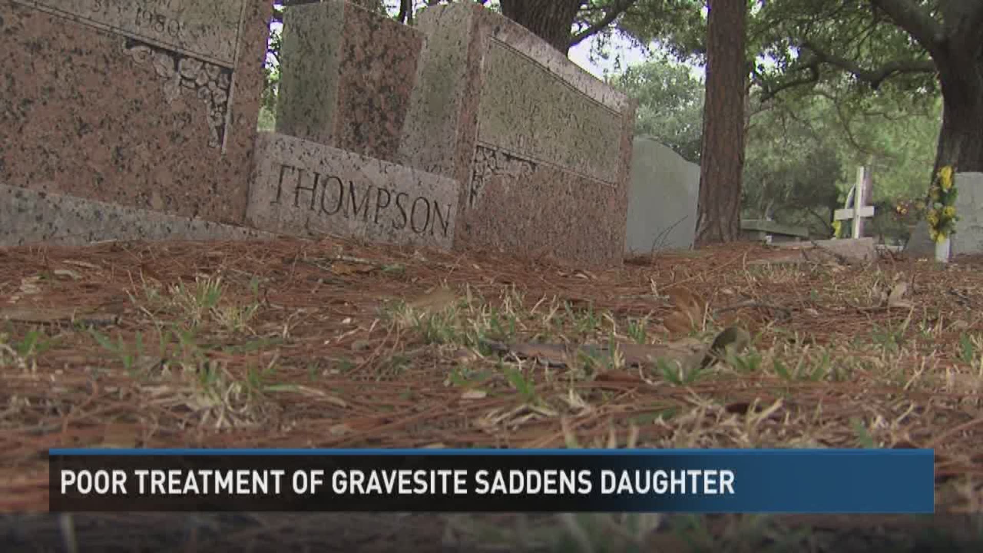 A Lumberton woman said Greenlawn Memorial Park has disrespected her family because of the poor upkeep of her parent's gravesite. 