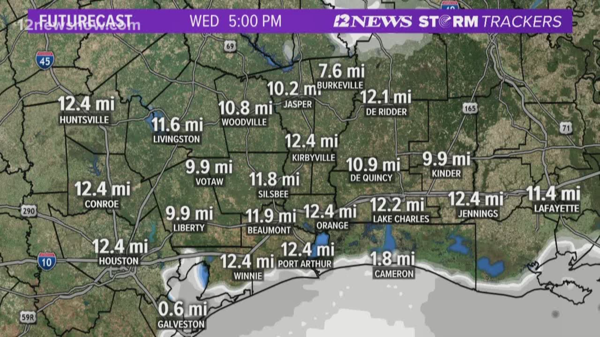 The fog advisory will last from 9 p.m. Wednesday into Thursday morning in Jefferson and Orange Counties. The fog will have a widespread coverage over SETX.