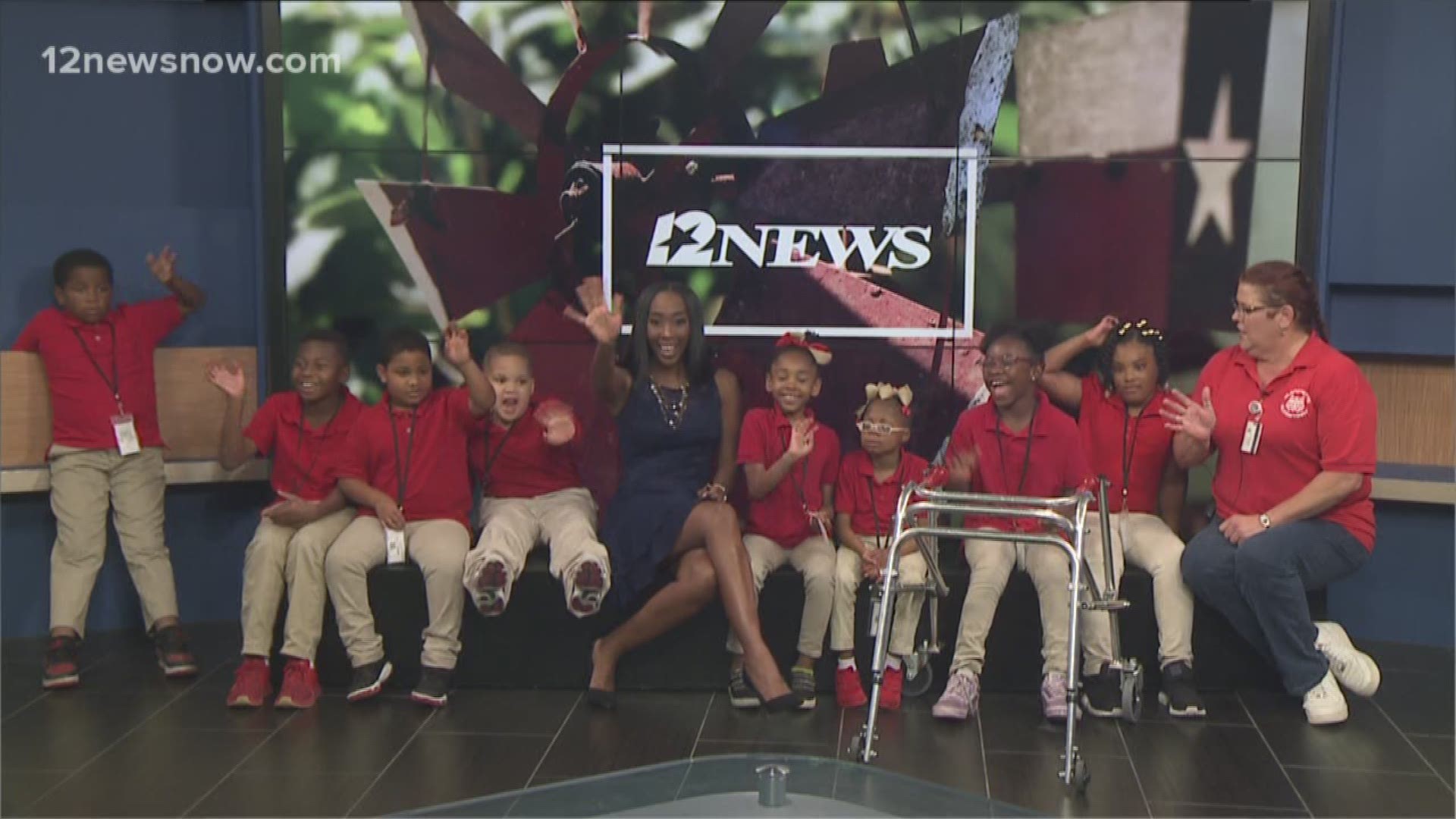 Students from Beaumont s Blanchette Elementary School visit the 12News studio