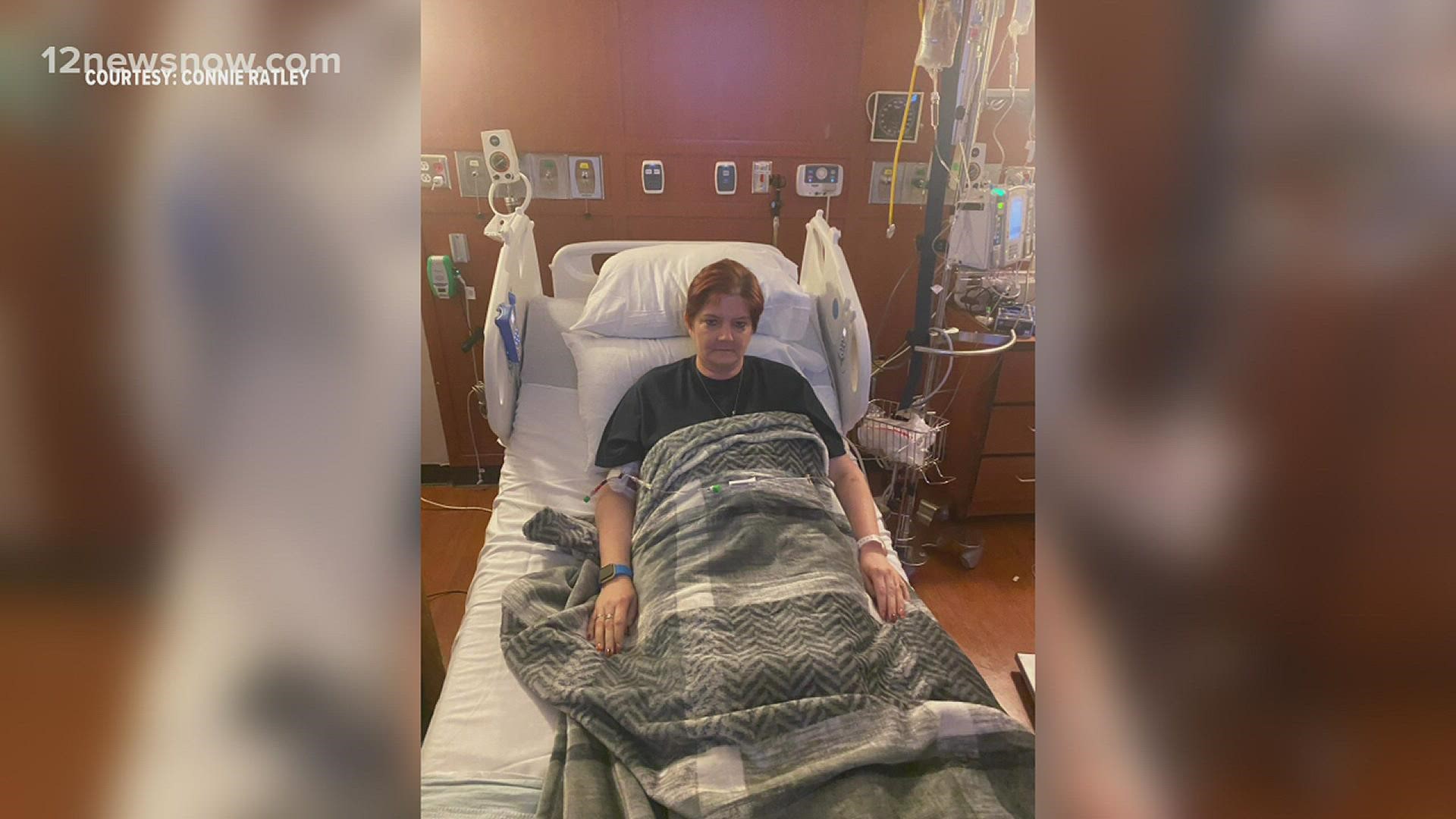 Connie Ratley has been undergoing chemotherapy at MD Anderson for 10 days.