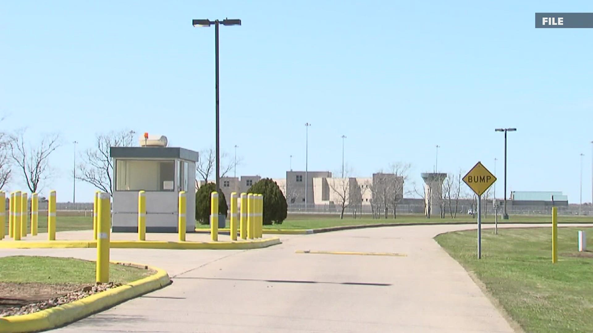 The inmate was taken to a hospital for treatment. There has been no word on their condition.