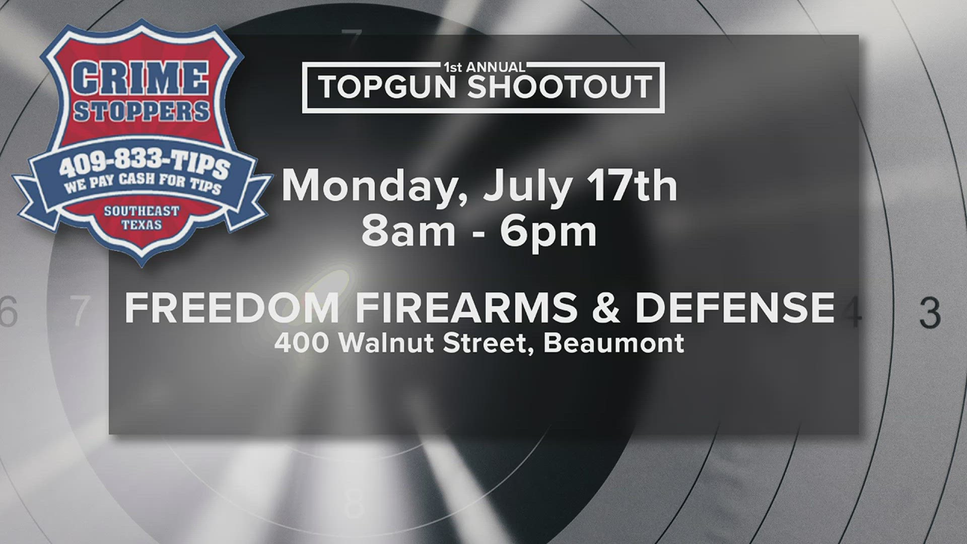 Crime Stoppers of Southeast Texas hosting TopGun Shootout event to benefit nonprofit