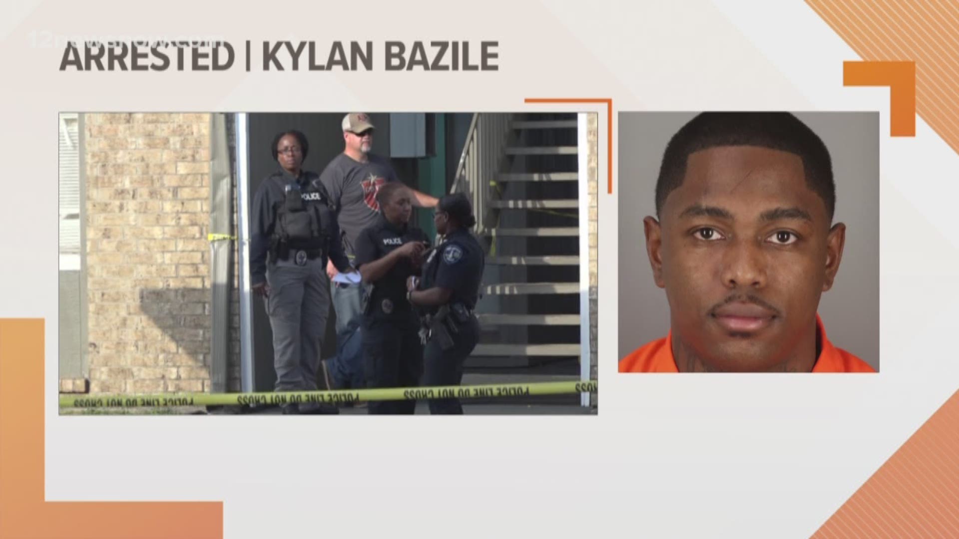 Kylan Deion Bazile, 22, was arrested Tuesday by Jefferson County deputies and taken to the Jefferson County Correctional Facility according to Port Arthur Police.