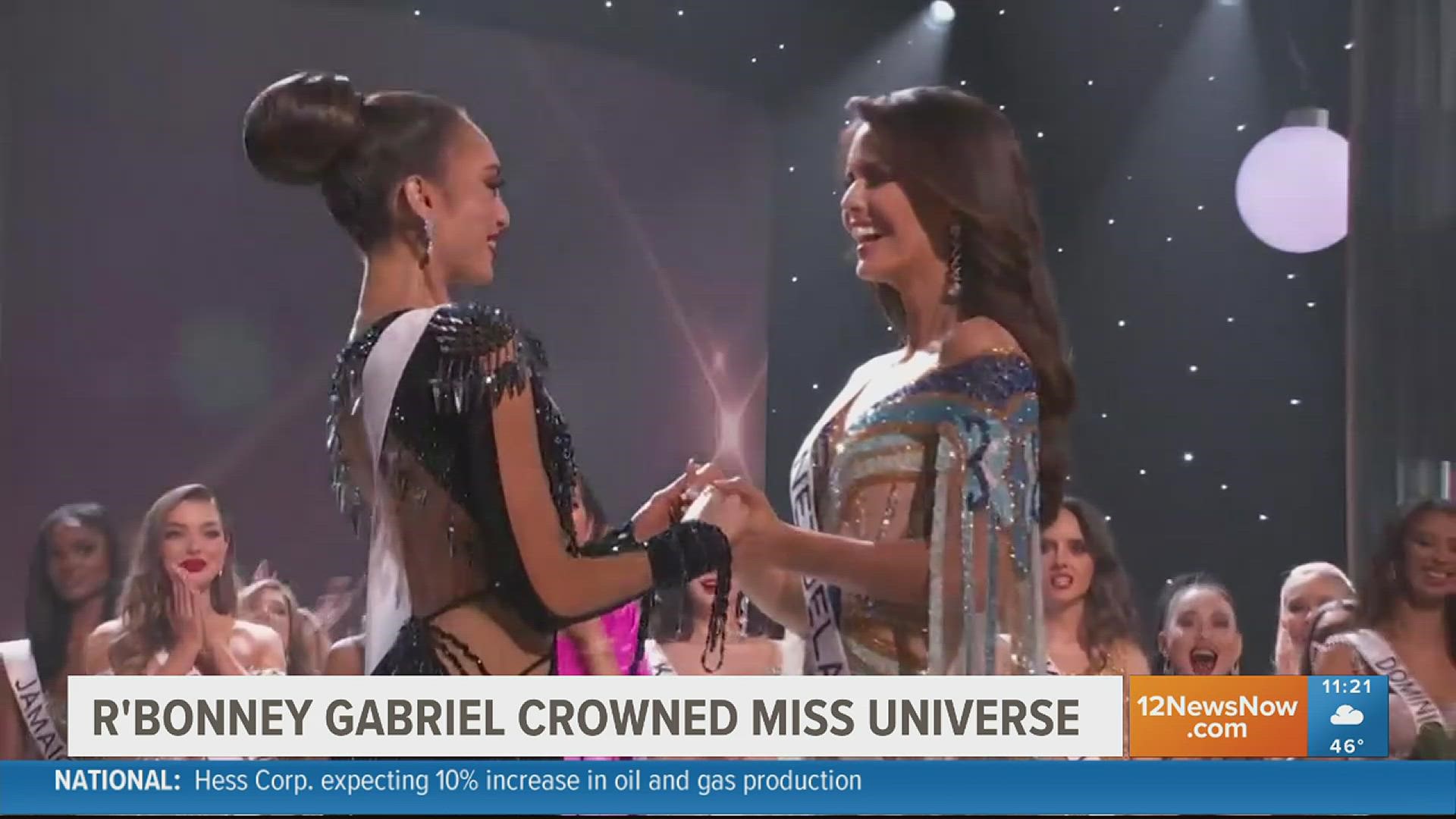 R'Bonney Gabriel became the first Filipino-American to win Miss USA and became Miss Universe just this week. She's from Houston but her mother has ties to Beaumont.