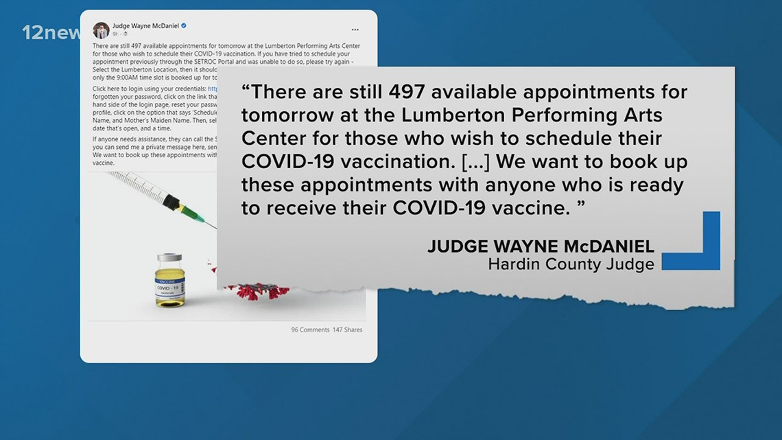 Hardin County has 500 COVID-19 vaccine appointments open - Vimarsana News