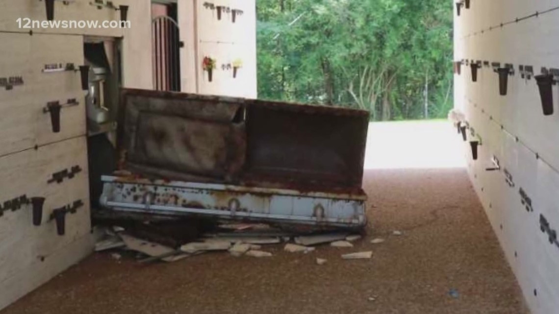 Two tombs destroyed at Beaumont Cemetery