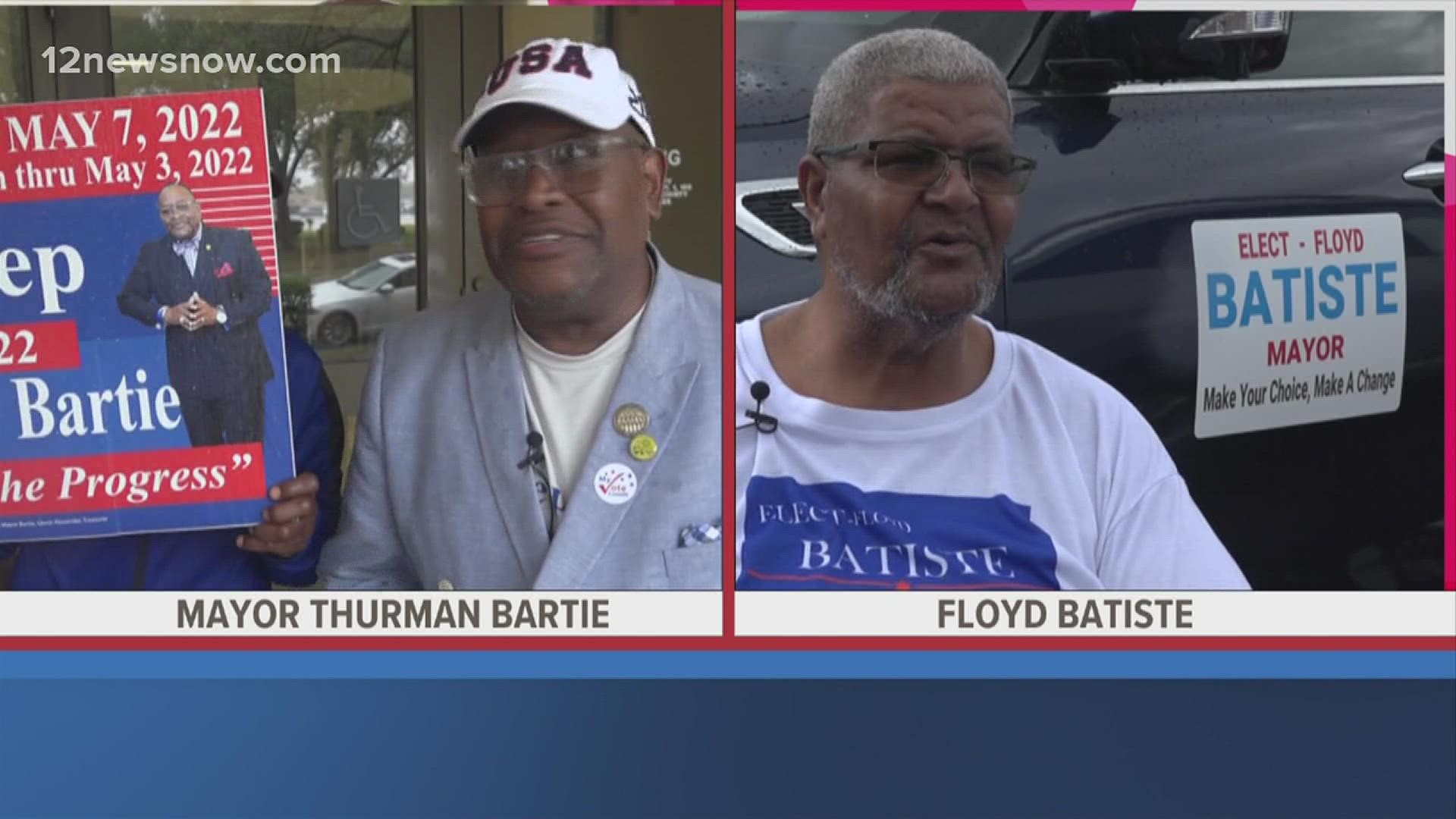 Mayor Thurman Bartie's and Floyd Batiste's race for Port Arthur mayor went into a runoff after the May elections.