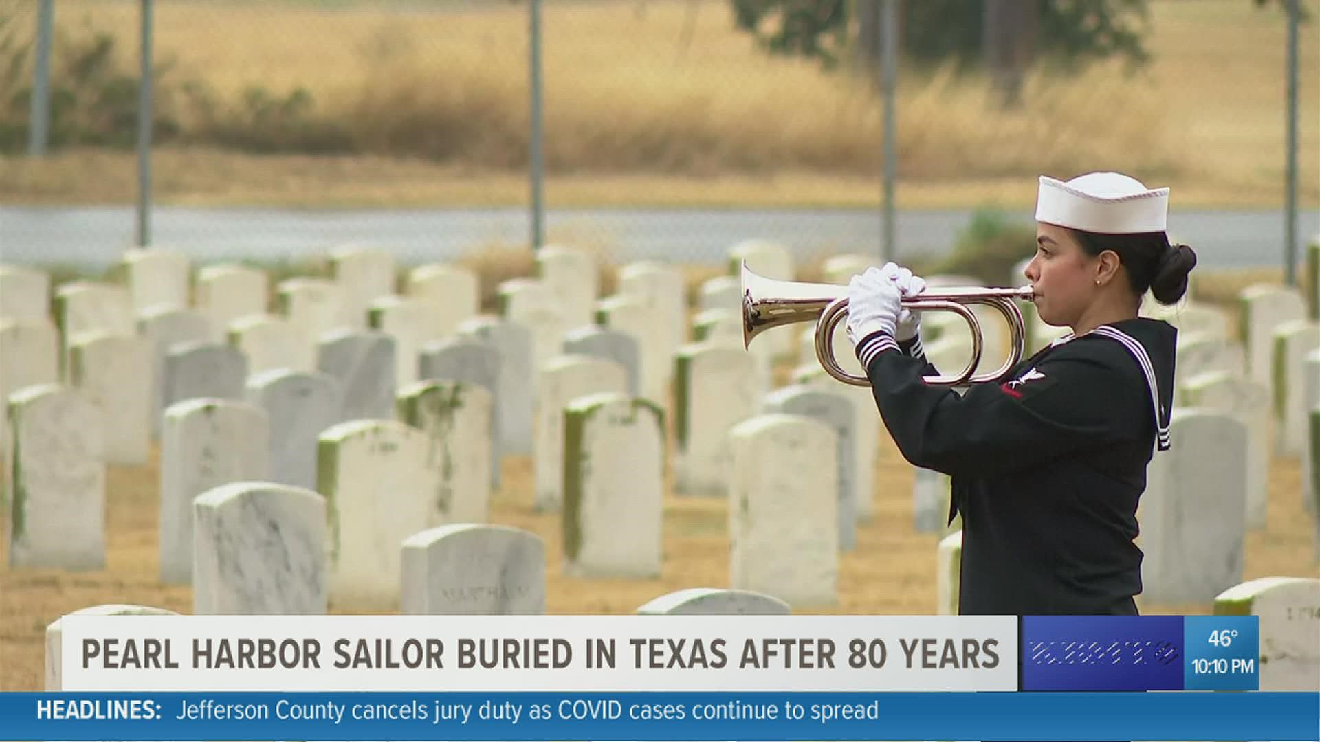 Pearl Harbor sailor laid to rest more than 80 years later