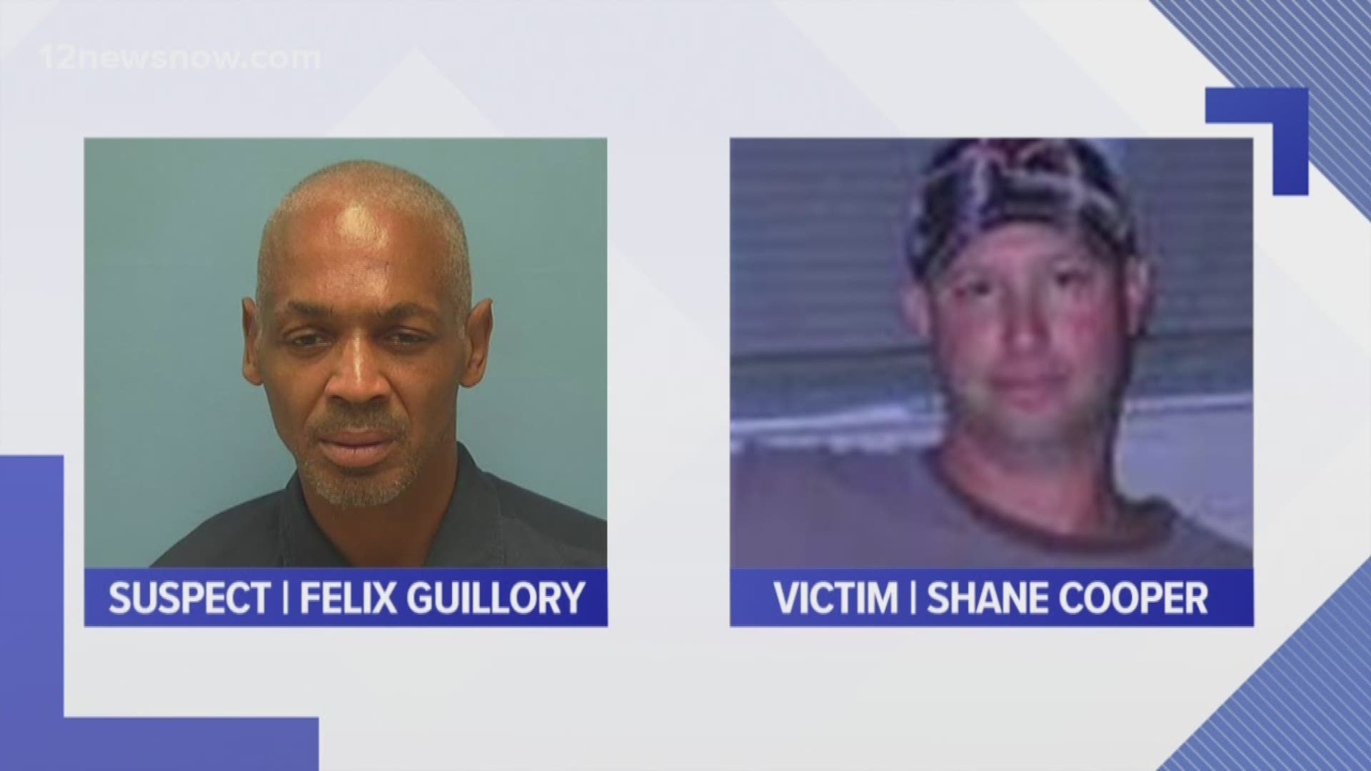 Felix Guillory is accused of killing Shane Cooper in 2016.