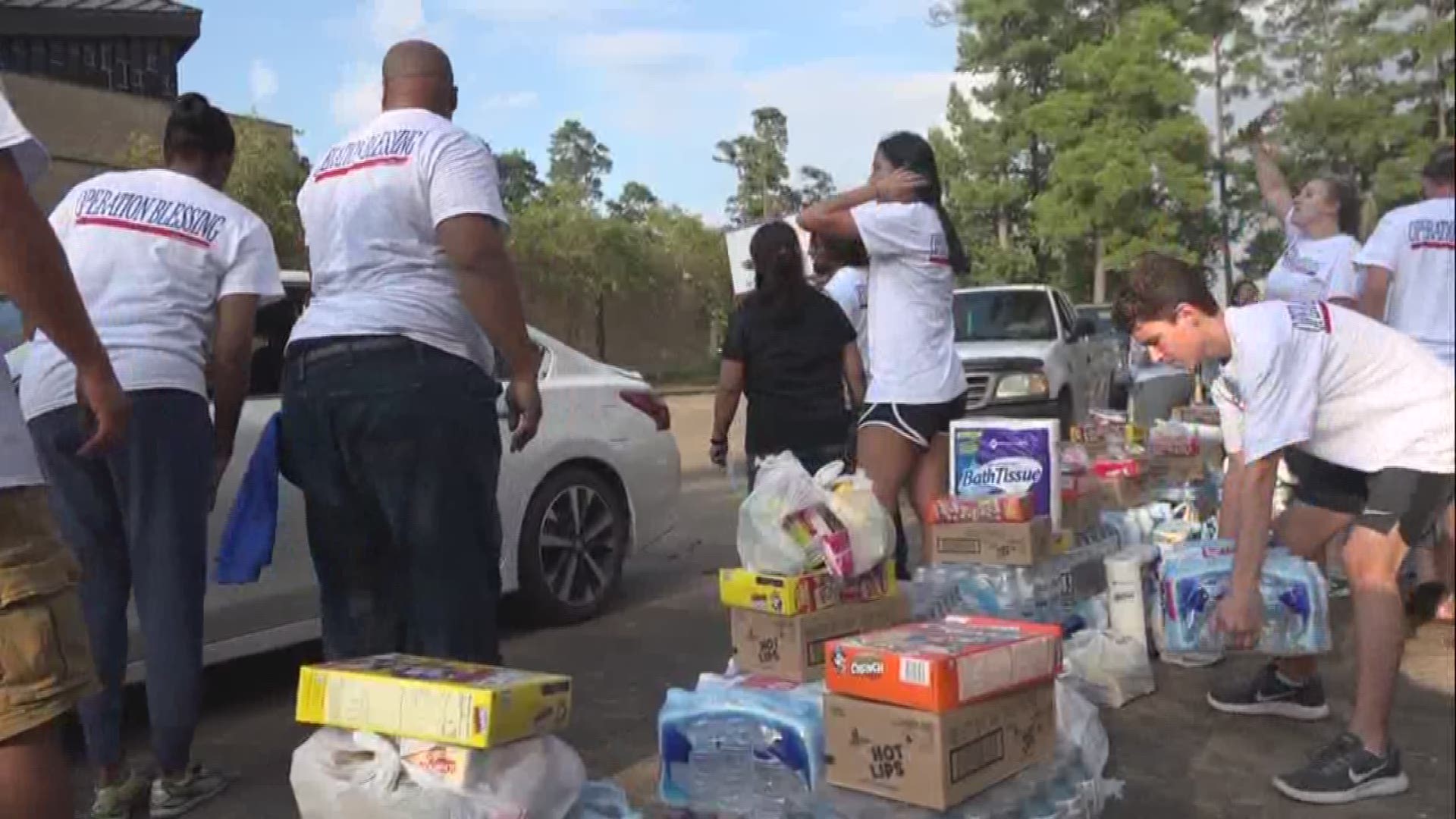 Operation Blessing lives up to its name handing out water, food, supplies in Beaumont