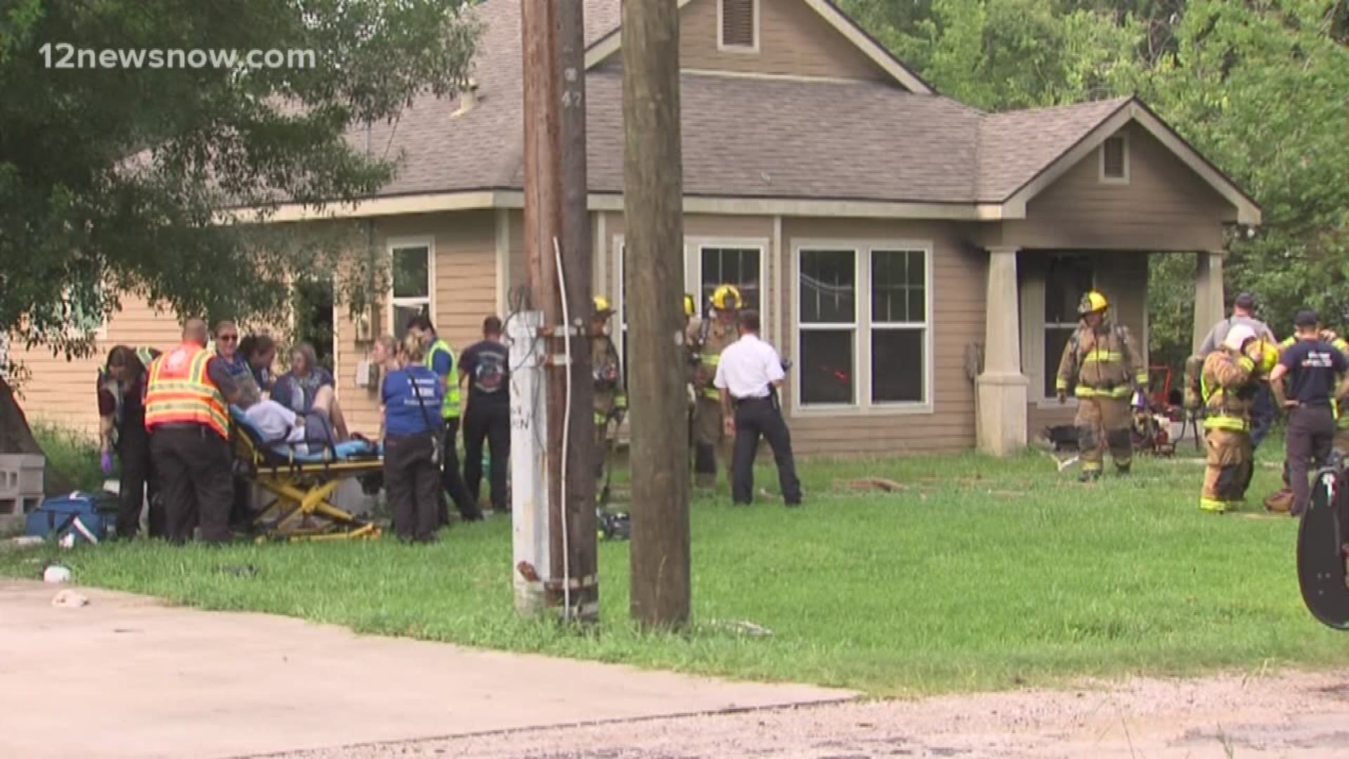 Firefighters fight house fire south of downtown Beaumont