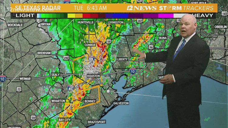 Heavy storms headed for Southeast Texas Tuesday morning