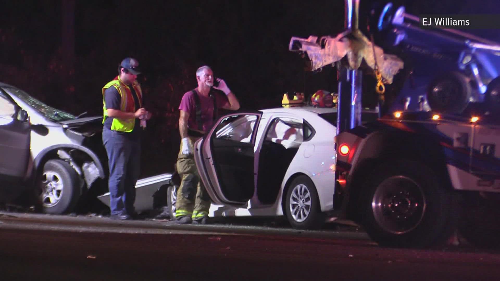 The wreck happened at about 9:30 p.m. along Texas 62 near Tulane Rd.