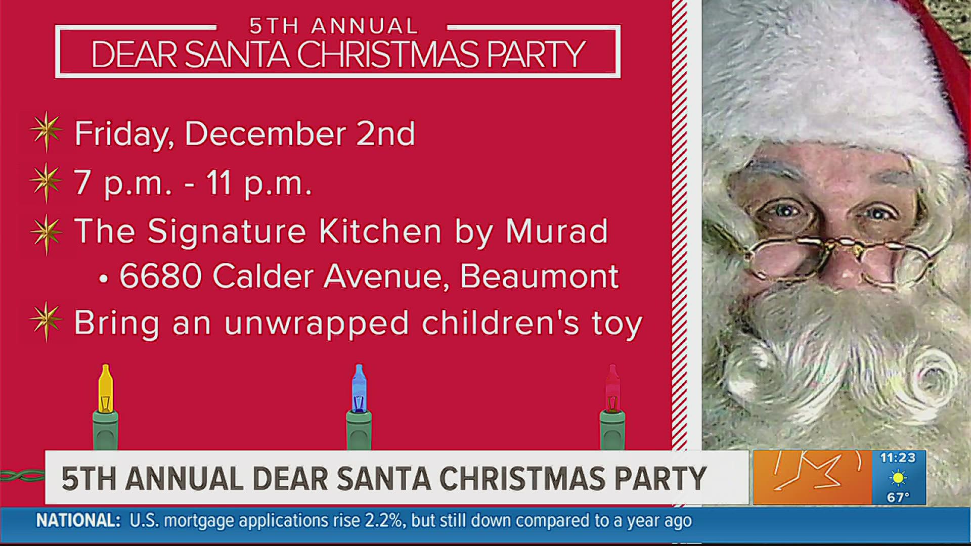 Guests are encouraged to bring an unwrapped children's toy to be donated to pediatric patients at St. Elizabeth Hospital.