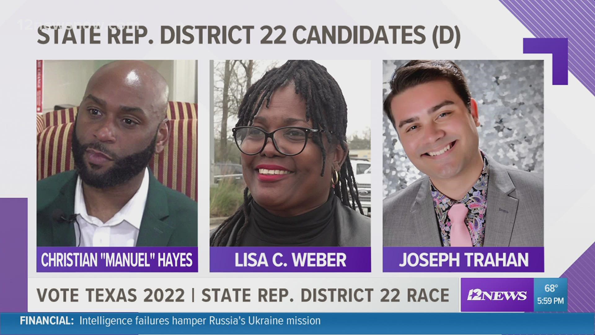 The Democratic candidate that wins will face Republican candidate Jacorion Randle in the general elections.