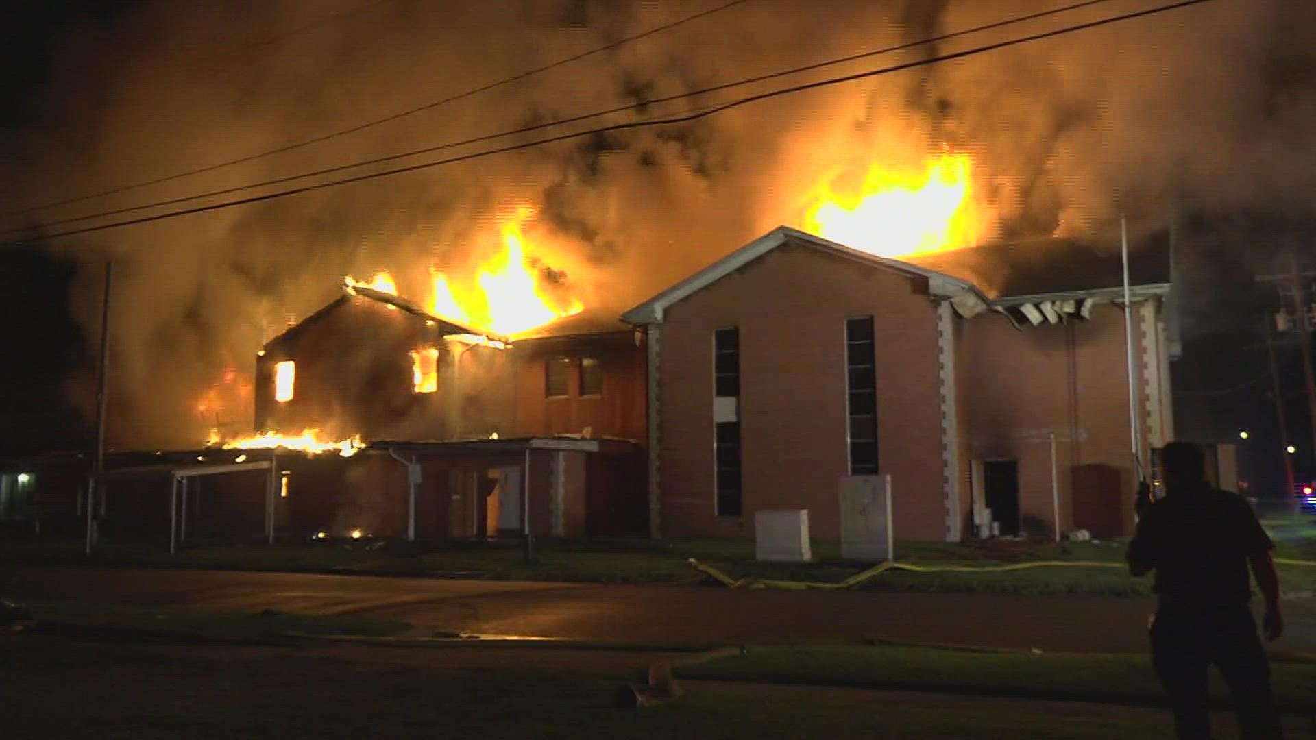 Officials have determined that work being done on an air conditioning unit is what led to a fire that devastated a Beaumont church.