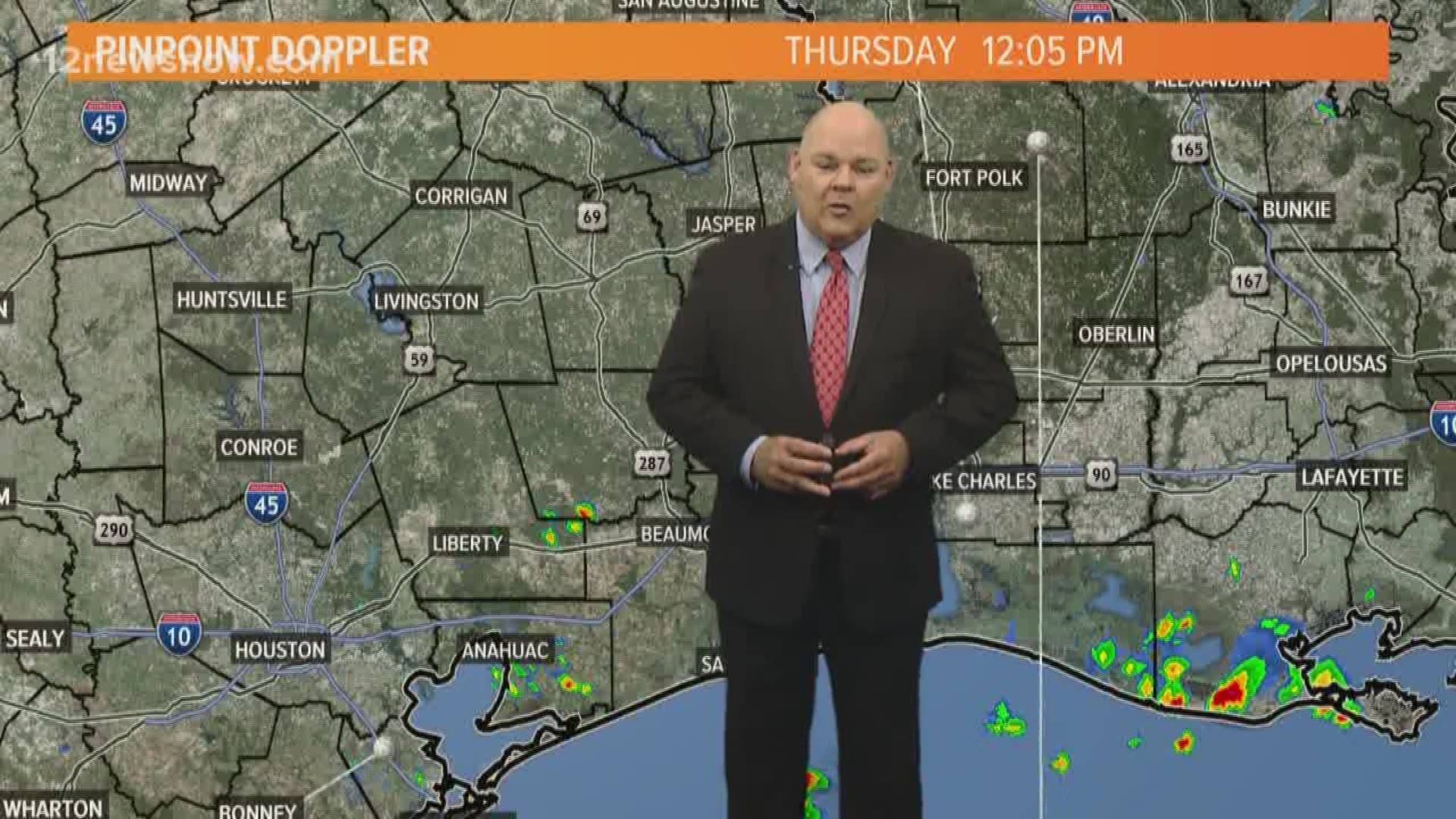 12News meteorologist Jeff Gerber says another round of scattered showers is in the forecast Thursday