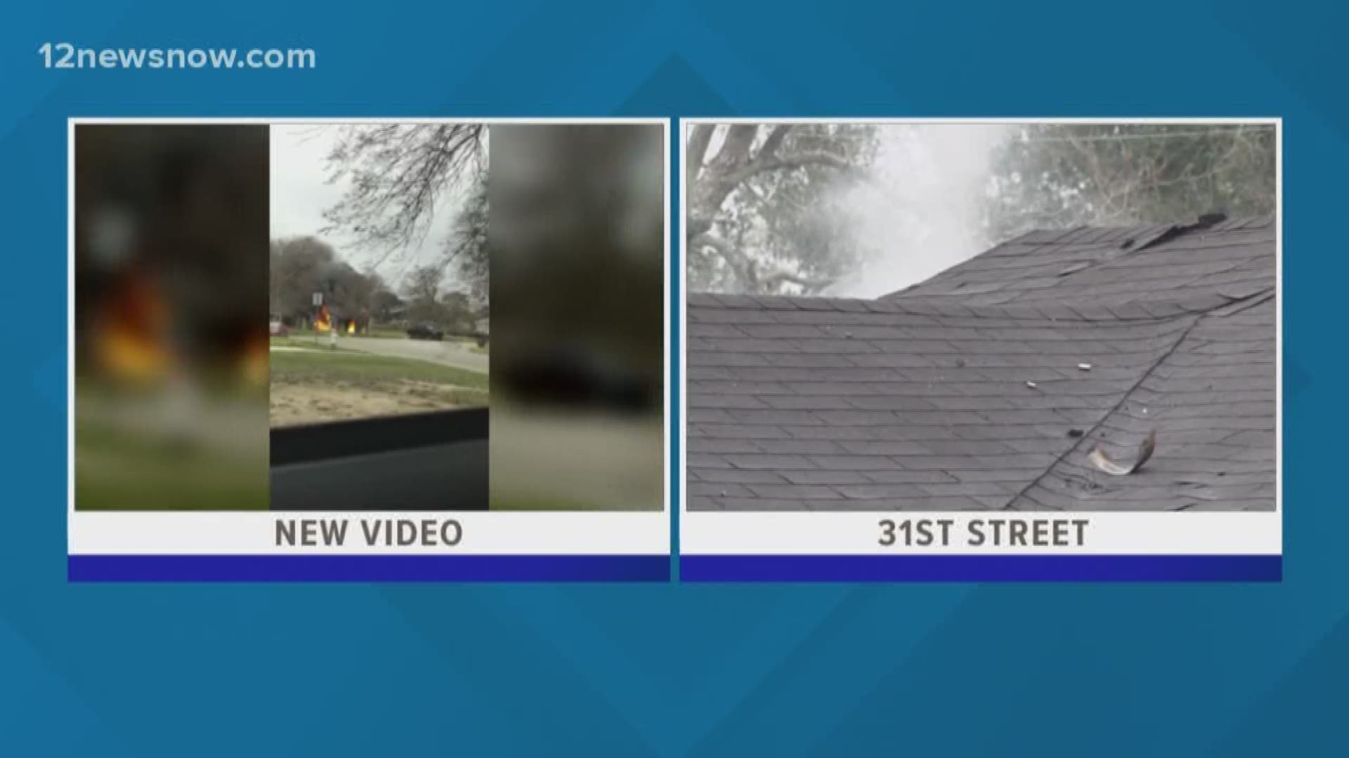 A video shared with 12News shows a truck driving away from the house fire on Wednesday afternoon