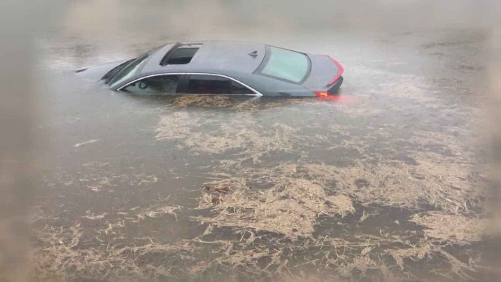 Near drowning Beaumont driver encourages others to "avoid driving" during Hurricane Harvey