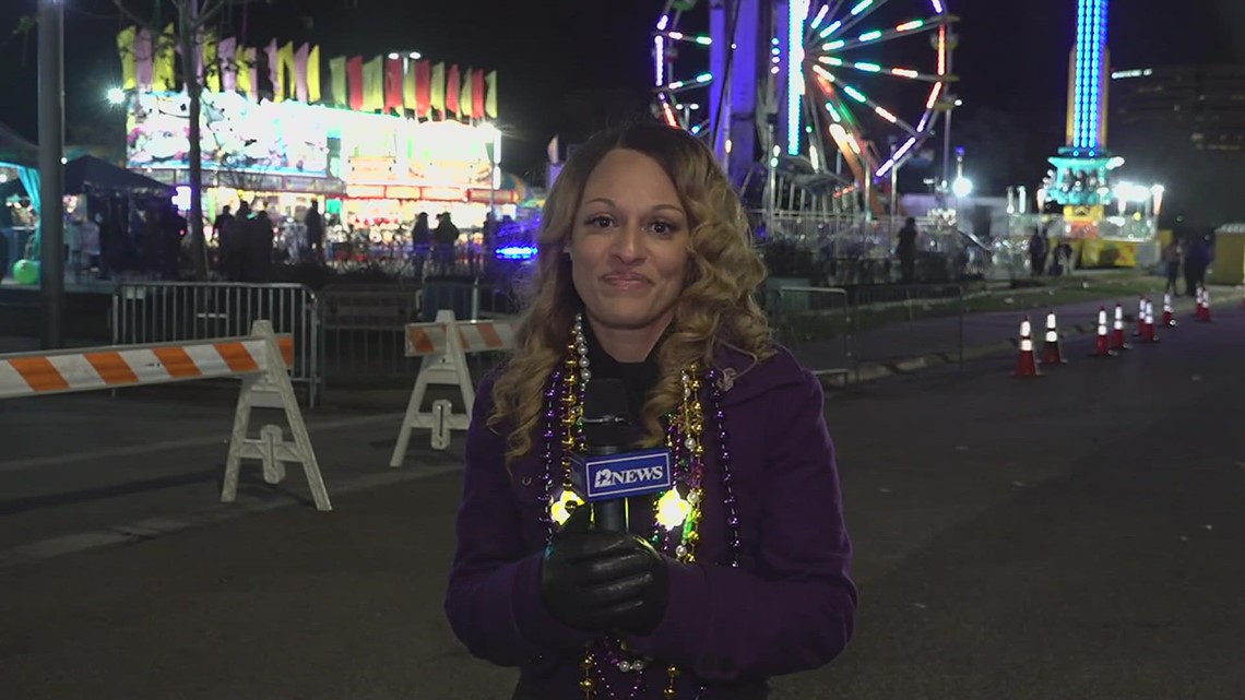 12News Anchor Latisia Keahey caught the magic of Mardi Gras on the corner of Jefferson Street in downtown Beaumont