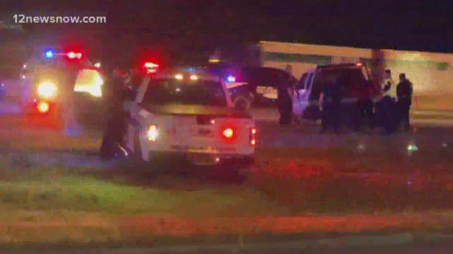 A chase that began in Louisiana early Tuesday morning ended along IH-10 in Beaumont.