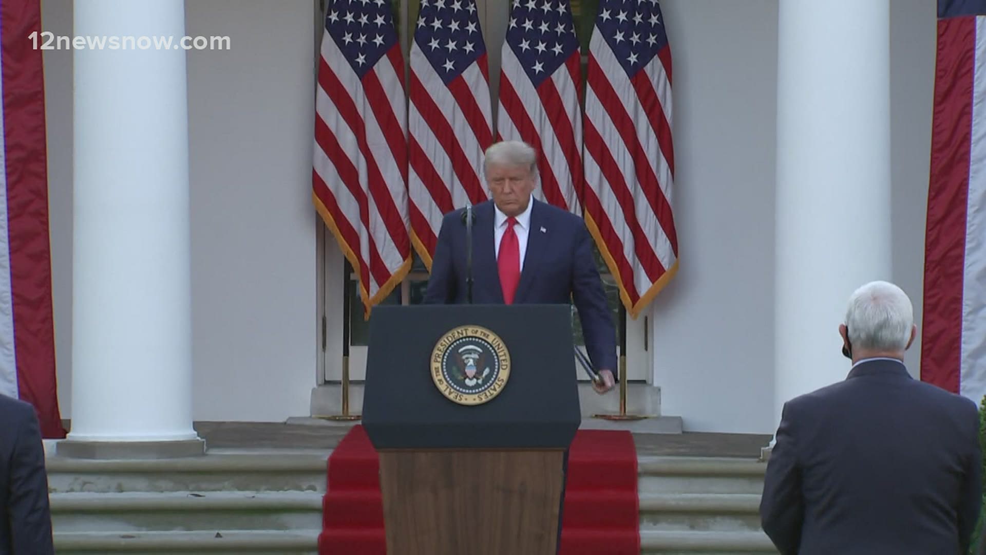 President Trump spoke Friday for the first time since election night. He focused on a COVID-19 vaccine, saying one will be available as soon as April.