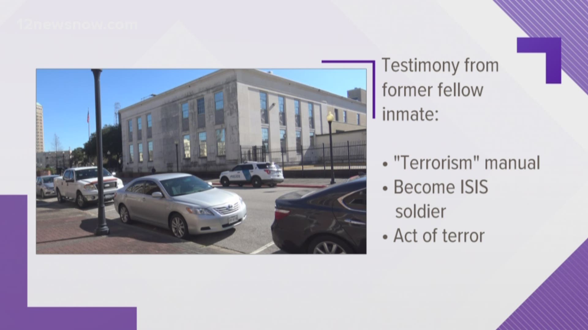 A fellow inmate testified in court Tuesday