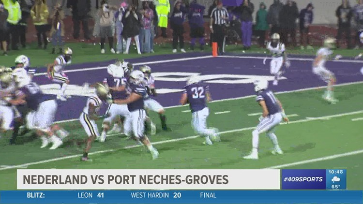 Port Neches-Groves High School squeaks by Nederland 26 - 24 to win 'Mid-County Madness'